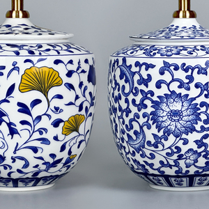 Lampe de table en céramique artisanale de luxe, vase, pot de rangement, pot de fleurs décoratif en porcelaine pour la maison, le salon et les meubles. - Product Image 5
