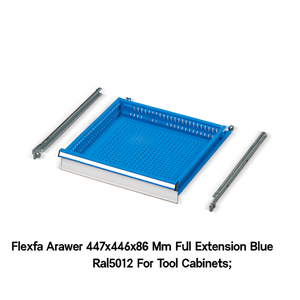 Fami Flexa <b>Drawer</b> 447x447x86 Mm Full Extension Blue Ral5012 For <b>Tool</b> Cabinets - Product Image 3