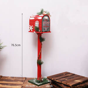 <strong>Christmas</strong> Decor Floor Letterbox Outdoor <strong>Postbox</strong> Handmade Wooden Craft Mailbox <strong>Christmas</strong> Mailbox Gift - Product Image 5