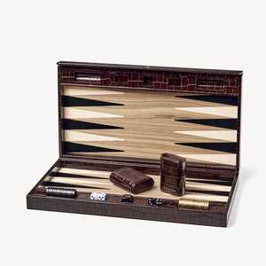 Evergreen Patent <span class=keywords><strong>Croc</strong></span> Backgammon Set Fermeture magnétique 17 pouces Boîte-cadeau d'échecs de jeu de luxe - Product Image 3
