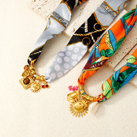 Collier tendance DIY en soie avec pendentif soleil en acier inoxydable plaqué or et pierres de synthèse, chaîne à maillons, unisexe, idéal pour un anniversaire