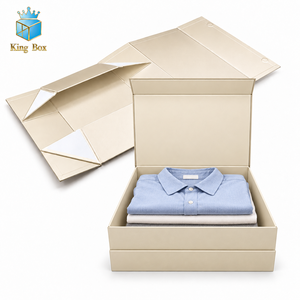 Scatola Regalo Pieghevole OEM all'Ingrosso, Scatola di Imballaggio in Carta Rigida di Lusso con Logo Personalizzato e Chiusura Magnetica per Abbigliamento - Product Image 3