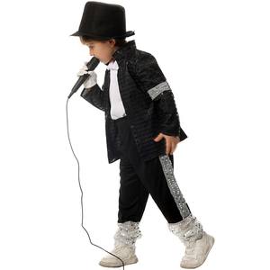 Disfraz de Halloween para Niño, Disfraz de Michael Jackson, Rey del Pop de los 80, <span class=keywords><strong>Billie</strong></span> Jean, Traje Negro, Cosplay, CARR-034 - Product Image 4