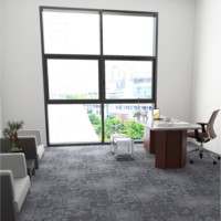 Carrelage de moquette en PP jacquard ignifuge de conception moderne 50x50cm pour usage commercial, bureaux et hôtels, avec absorption acoustique