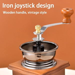 Molinillo de café manual estilo italiano – Molinillo de manivela con grosor de molienda ajustable, máquina portátil para moler granos – Muela de cerámica - Product Image 4