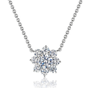 Set di gioielli con fiore a forma di fiocco di neve per donna, set di collana, orecchini e anello alla moda - Product Image 6