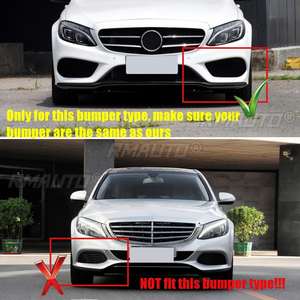 3pcs <b>Car</b> Front Bumper Splitter Lip <b>Diffuser</b> Protector Cover Trim <b>for</b> Mercedes <b>for</b> Benz W205 C300 C400 C63 <b>for</b> AMG 2058851574 - Product Image 2