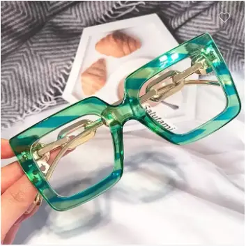 Occhiali da sole da donna Vintage quadrati grandi in acetato a catena più nuovi 2022 occhiali da sole per donna