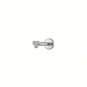 Boucles d'oreilles clous à dos plat plaqué or 14K, zircon, motif œil, éclair, lune, point, en argent, or 18K, or 24K, laiton, avec fermoir à vis et bouton-pression - Product Image 6
