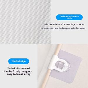 <span class=keywords><strong>Barrière</strong></span> de porte pour chat rétractable, <span class=keywords><strong>barrière</strong></span> de sécurité pour animaux de compagnie avec serrure, installation facile - Product Image 4