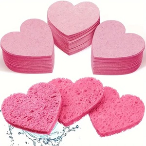 Hot Sale Heart-shaped <b>Sponge</b> <b>Natural</b> Compressed Biodegradable Face <b>Sponge</b> Facial Puff Eco-Friendly Cleansing Tool - Product Image 2
