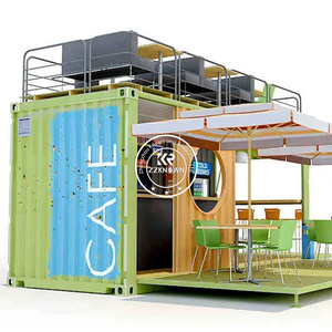 ร้านอาหารคอนเทนเนอร์สำเร็จรูปแบบขยายได้ พร้อมแผงแซนวิชและโครงเหล็ก สำหรับรับประทานอาหารจานด่วนกลางแจ้ง - Product Image 3