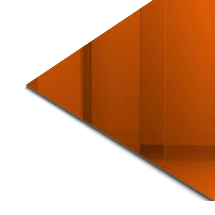12x24 "miroir Orange facilement découpé acrylique améliorer l'apparence sécurité des écrans feuille de panneau en plexiglas