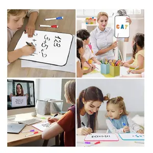 Small Dry Erase White Board 12" X 9" Mini Portable Desktop Whiteboard A4 Size Whiteboard For Kid School Students Office