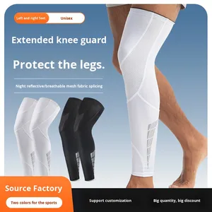 Mangas <span class=keywords><strong>Largas</strong></span> de Compresión para Piernas, <span class=keywords><strong>Rodilleras</strong></span> Profesionales de Protección, Delgadas, Antideslizantes, Elásticas, de Poliéster, Soporte para Ciclismo - Product Image 5