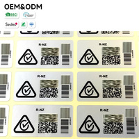 Étiquette autocollante personnalisée en vinyle, résistante à la chaleur, argent mat, en PET, polyester, PVC, avec numéro de série, code-barres, code QR