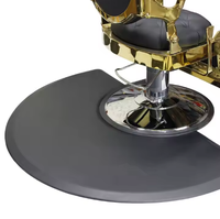 Nouveau Tapis de Chaise de Barbier Moderne 2025 en Plastique Écologique Anti-fatigue Noir pour Salon et Usage Commercial