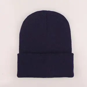 Wholesale Custom High Quality Acrylic Beanie With Embroidery Logo Custom Knit Beanies Hat