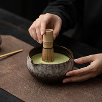 Ensemble de Matcha en Céramique Style Ancien, Bol à Matcha avec Bec Verseur, Fouet à Thé et Support, Style Dinastie Song, Ensemble de Thé Vintage 100 Pièces