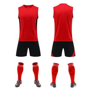 Factory Wholesale Plus Size Polyester Quick Dry Breathable Training Vest High Quality 2026 <b>Red</b> Football Uniform Sleeveless - Product Image 1