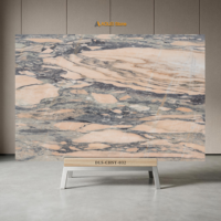 Style au choix personnalisé, grande dalle de marbre naturel artistique foncé et élégante, idéale pour les espaces modernes et personnalisés.