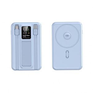 Batterie externe portable 10000 mAh avec charge sans fil 15W, chargeur rapide PD22.5W 4-en-1 pour le voyage avec support - Product Image 3