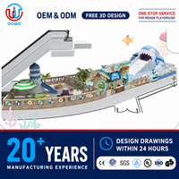 Solution clé en main pour aire de jeux intérieure pour enfants, thème Aventure des Requins, avec zone de sable, thème Pirate, toboggan tubulaire, pour centres commerciaux