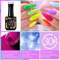 Vernis à ongles gel haute pigmentation en gros, sans HEMA, sans TPO, gel coloré professionnel UV LED, fourniture sous marque privée