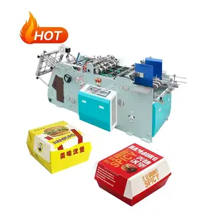 Popular Automatic Fast Food Box Container Making Machine Disposable Paper Plates Take Away Cake Hamburger Pizza Box Machine