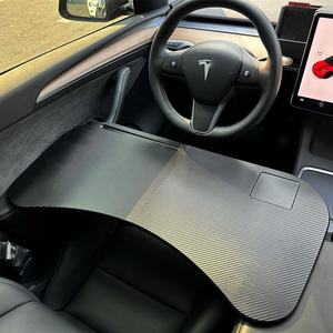 Accesorios de bandeja de escritorio plegable para coche FRINS, bandeja de escritorio multiusos para coche, mesa para ordenador portátil Tesla, comer de trabajo - Product Image 2