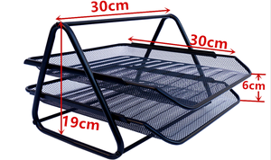 SHIRLEY YA DH003 Plateaux à documents en fil métallique noir avec 2 plateaux coulissants pour le rangement <span class=keywords><strong>de</strong></span> <span class=keywords><strong>bureau</strong></span> - Product Image 2