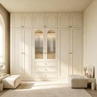 Style tendance, meubles de chambre à coucher classiques de luxe en bois de haute qualité, armoire de chambre à coucher sur mesure pour la décoration d'une nouvelle maison