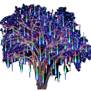 LED流星シャワーストリングライト IP65防水 屋外 クリスマス 結婚式＆ホリデーパーティーデコレーション - Product Image 2