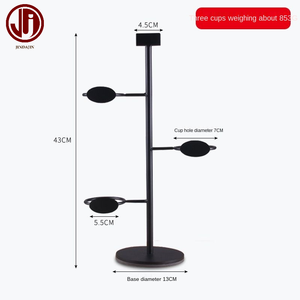 Expositor de vasos de papel y plástico para cafeterías y tiendas de té con leche, de metal con pintura horneada - Product Image 2