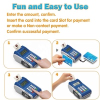 Caisse enregistreuse électronique pour enfants, terminal de paiement interactif avec lumières et sons, jeu d'imitation avec cartes bancaires