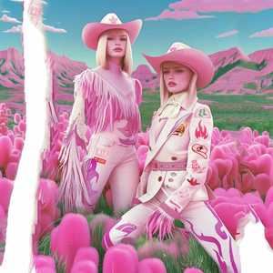 แพทช์ปักลายหัวกะโหลกคาวเกิร์ลสีชมพูแบบรีดติด สำหรับตกแต่งเสื้อผ้า หมวก กระเป๋า - Product Image 2