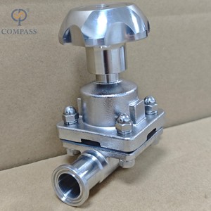 Válvulas de Diafragma Sanitarias Higiénicas OEM DN20 de Triple Abrazadera Recta para Control Manual de Agua en Sistemas Farmacéuticos - Product Image 4