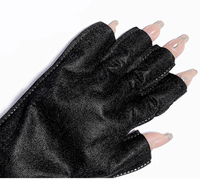 Gants jetables noirs de protection anti-UV pour ongles, manucure pour Nail Art, lampe sèche-gel, gant UV