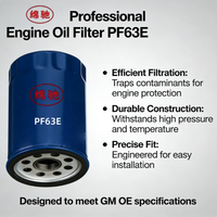 Filtre à huile moteur haute performance PF63EF pour système de lubrification de moteur automobile