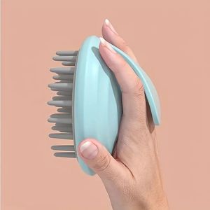 Peigne à shampoing avec logo personnalisé, tête de brosse à cheveux de massage pour le cuir chevelu, peigne en silicone imperméable et réutilisable pour le <span class=keywords><strong>corps</strong></span> souple - Product Image 2