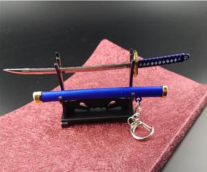 Pour boucle porte-outil fourreau porte-clés <span class=keywords><strong>Katana</strong></span> <span class=keywords><strong>Sabre</strong></span> voiture porte-clés Roronoa Zoro épée cadeau porte-clés acier inoxydable métal - Product Image 6