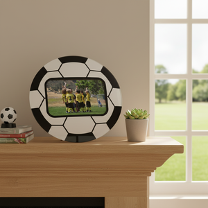 Cornice per Foto di Pallone da Calcio in Acrilico Personalizzata 4x6, Cornice Decorativa con Plexiglass, Regalo in Diversi Materiali - Product Image 3