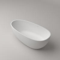 Baignoire de Luxe en Pierre Artificielle et Douche Spa Autonome Idéales pour la Salle de Bain