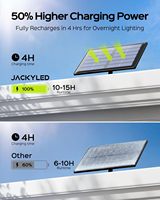 Projecteurs solaires LED extérieurs avec détecteur de mouvement, étanches IP65, en ABS, 100W, blanc froid, avec télécommande, pour porche, patio, cour