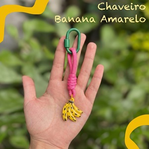 Ciondolo per Borsa Stile Tropicale, Portachiavi con Moschettone in Corda Intrecciata Colorata, Forme Fai-da-te Foglia di Monstera, Banana, Fragola, Squalo - Product Image 5