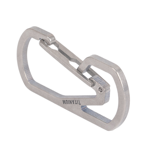 Porte-clés mousqueton en titane anti-perte à dégagement rapide pour la randonnée, le camping, la pêche, la pêche à la ligne, le plein air - Product Image 1