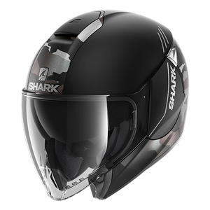 Casco Moto Shark City Cruiser Jet Grigio Nero L - Product Image 1