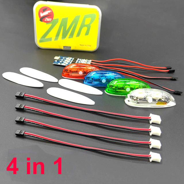 NEW ZMR Wireless Navigation Light III 1S Rechargeable 4 Modes LED Lights for RC Hobby Quadcopter Fixed-wing Aircraft Ducted