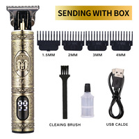 Cortadora de Pelo Eléctrica T9 en Oferta, Kit de Belleza, Bajo Ruido, Profesional, Inalámbrica, Retro, Recortadora de Vello Corporal para Hombre