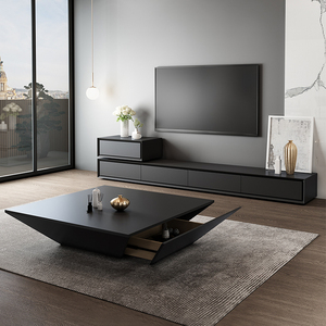 Moderner quadratischer Couchtisch, schlicht, kreativ, stilvoll, TV-Schrank-Kombination für Wohnzimmer, Wohnmöbel - Product Image 5